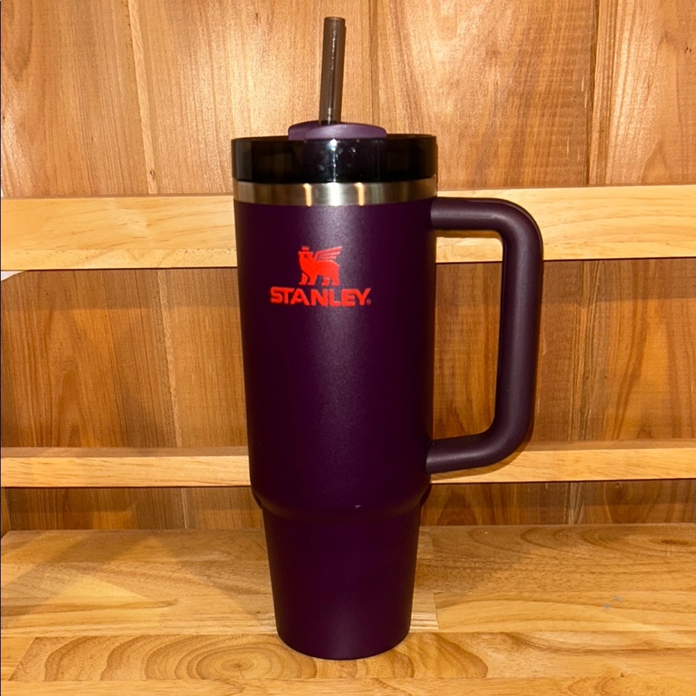 Stanley Purple Tumbler with Straw